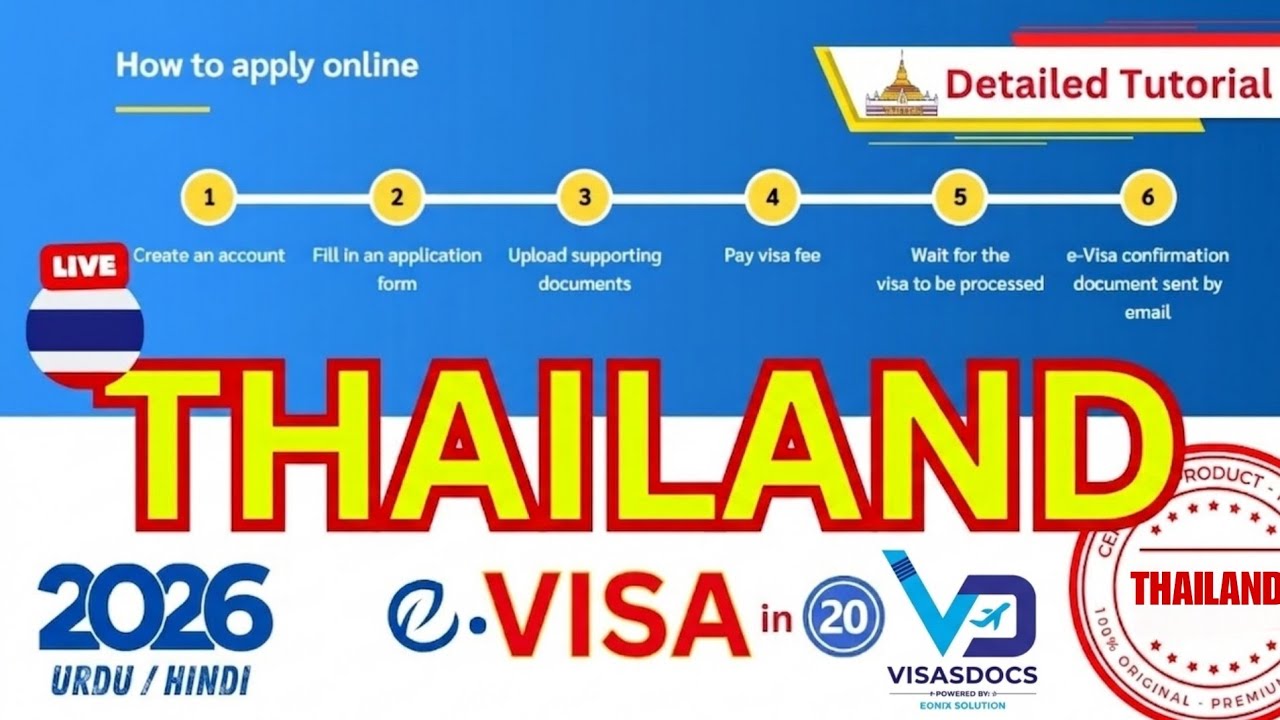 How to apply Thailand Visit eVisa online 2025 | Thai Visa live process | Full Step-by-Step Guide