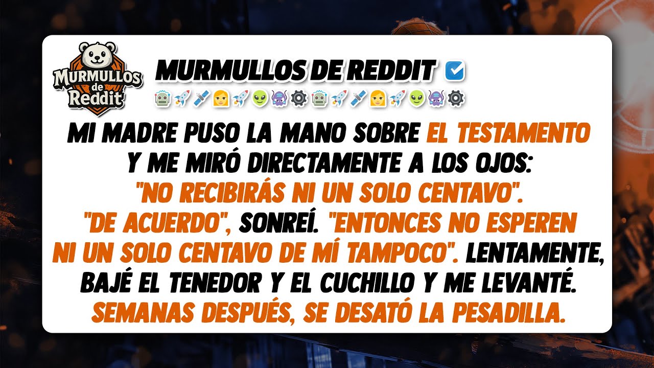 ¡Impactante! Mis padres me invitaron solo para decirme que su testamento lo deja todo a mis hermanos