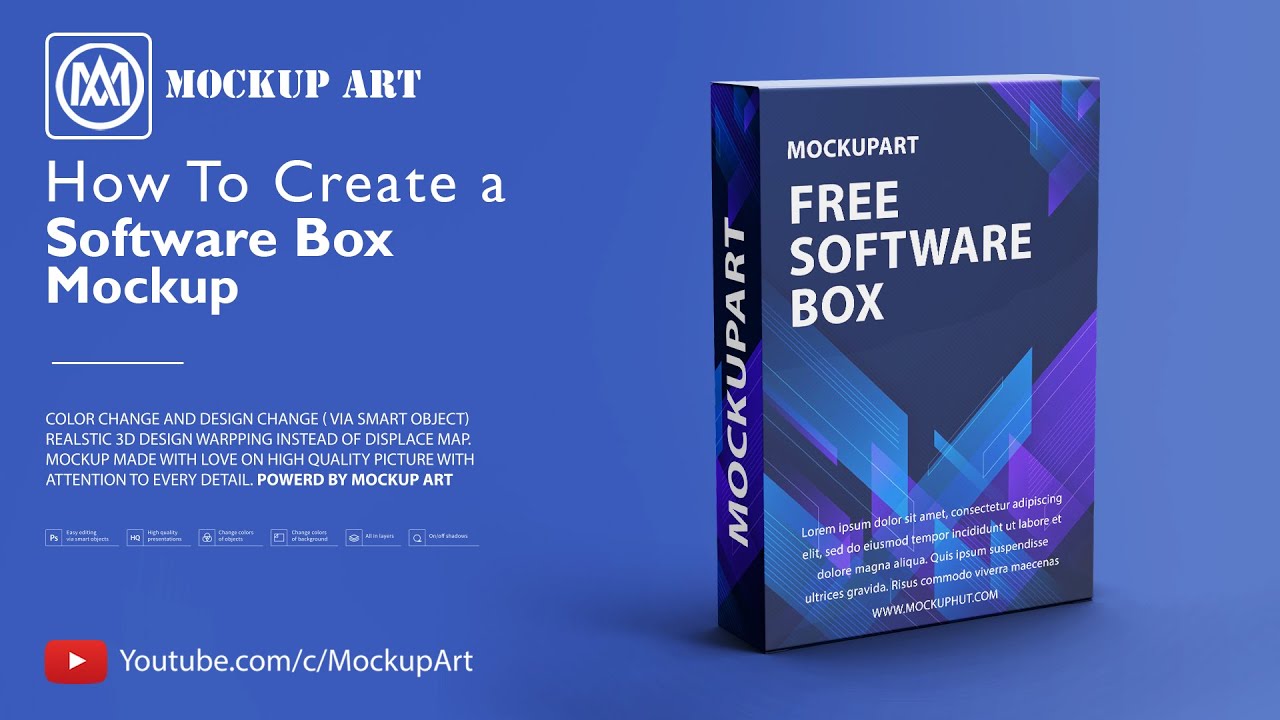 How to make a Software Box Mockup | Photoshop Mockup Tutorial
