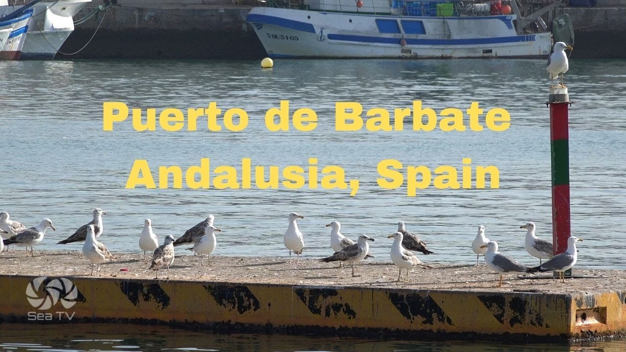 Puerto de Barbate Andaluzja, Hiszpania kanał żeglarski nad morzem
