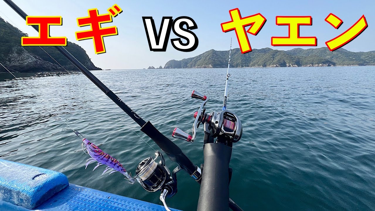 春のアオリイカをキャスティングとヤエンで狙う！エギとアジはどっちが強い？