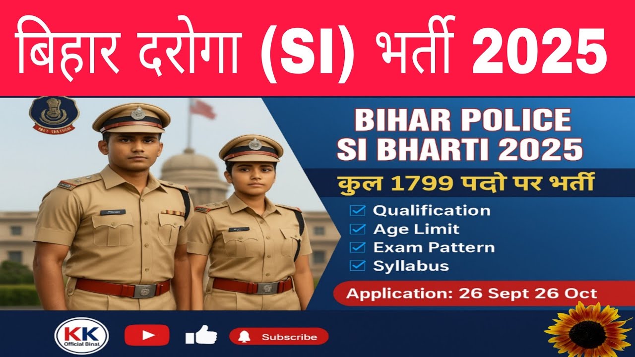 🚨 Bihar Police SI 2025 Latest Update | नए नियम | Exam Pattern & Salary Details | BPSSC Big Notice