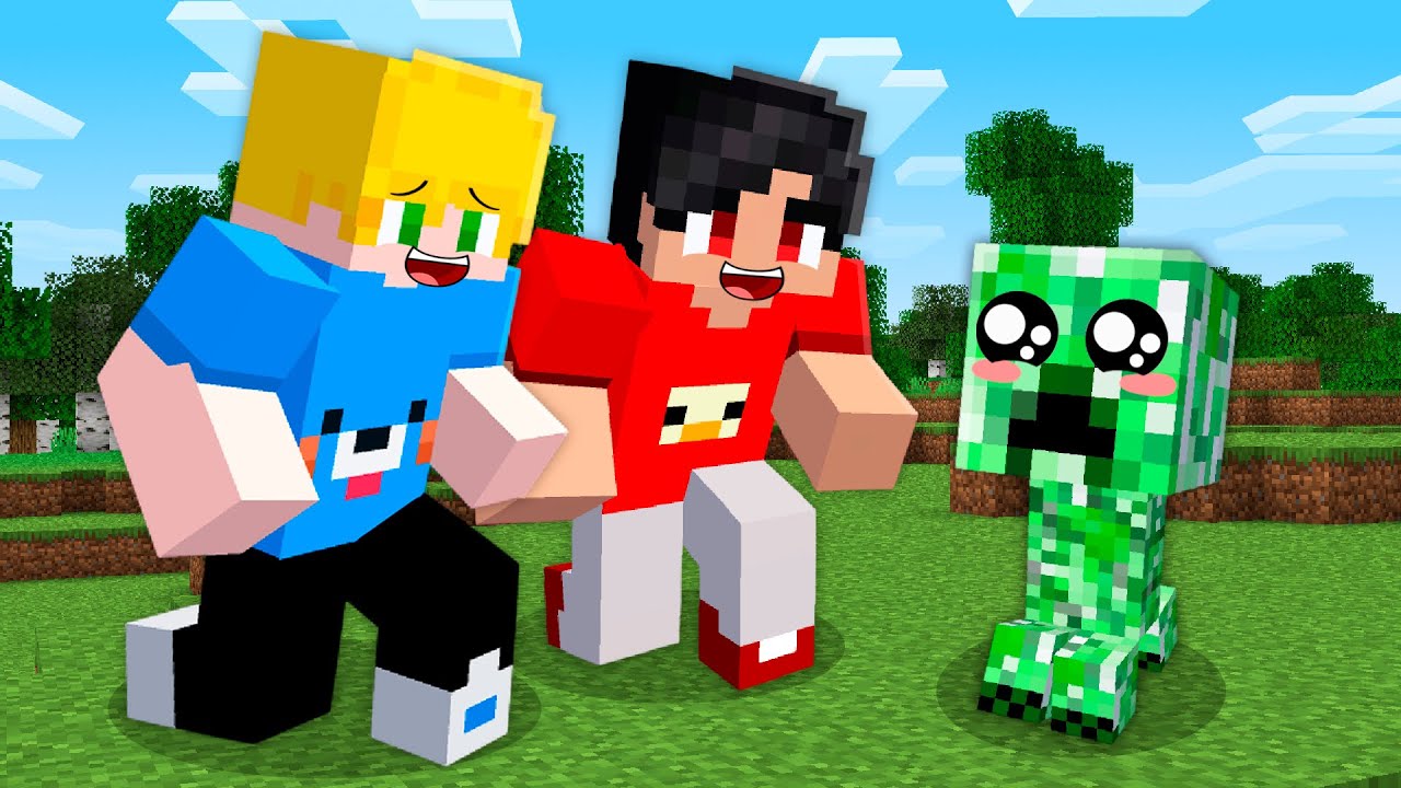 Adotamos um CREEPER no Minecraft!