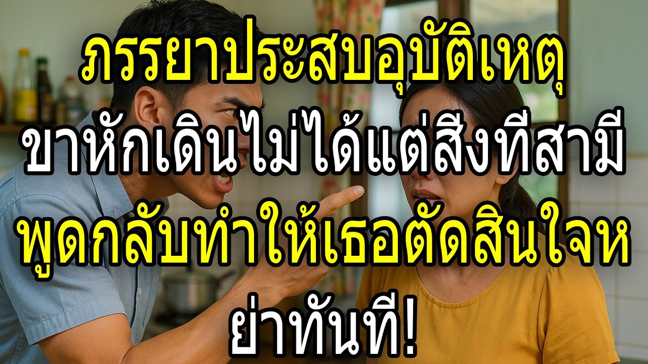ภรรยาประสบอุบัติเหตุ ขาหักเดินไม่ได้ แต่สิ่งที่สามีพูดกลับทำให้เธอตัดสินใจหย่าทันที!