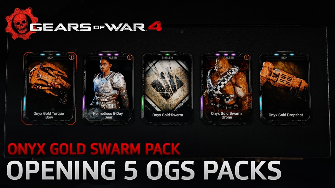 Gears of War 4 - Onyx Gold Swarm Pack: Opening 5 OGS Packs!