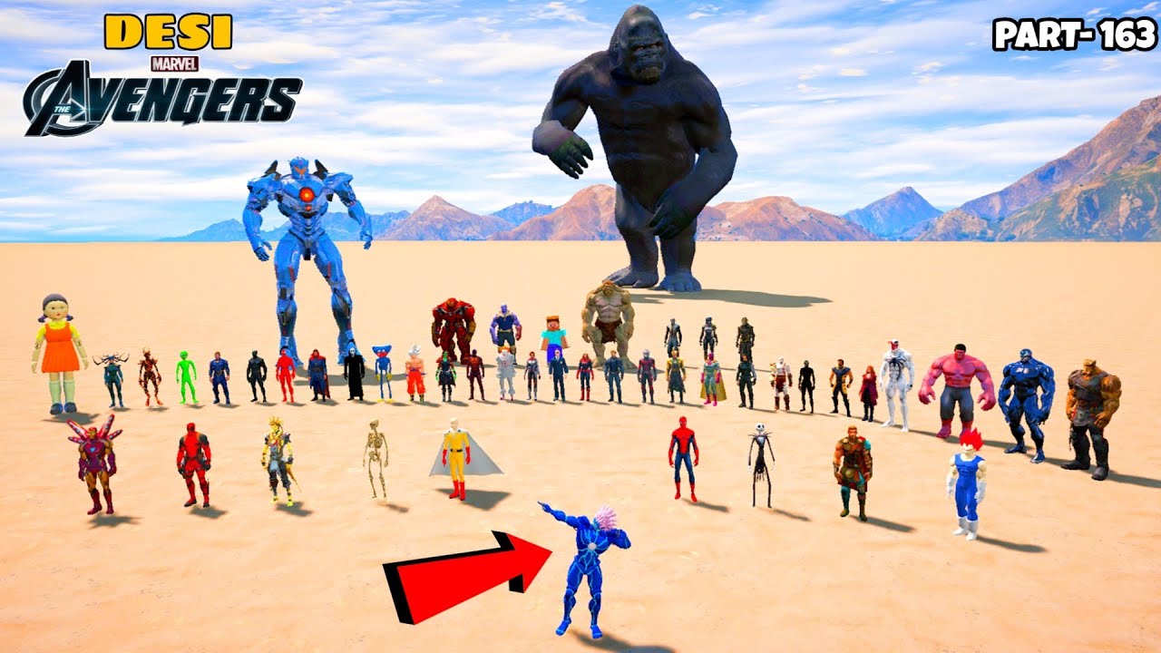 DESI Avengers and Saitama Attacked by BOROS One Punch Man in GTA 5 | DESI Avengers (Part 163)