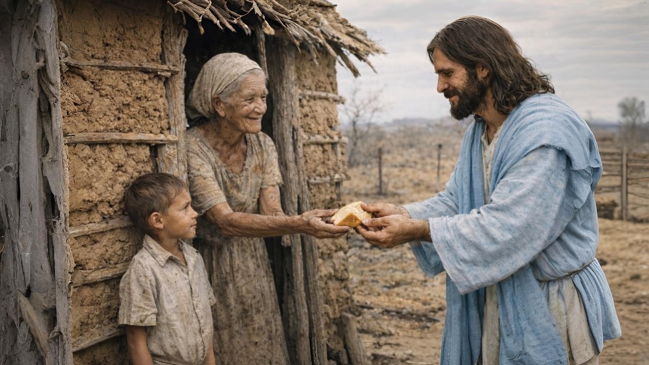 LEVE NOSSO ULTIMO PÃO! ELES JÁ NÃO TINHAM O QUE COMER E REPARTIRAM... JESUS OS ABENÇOARAM