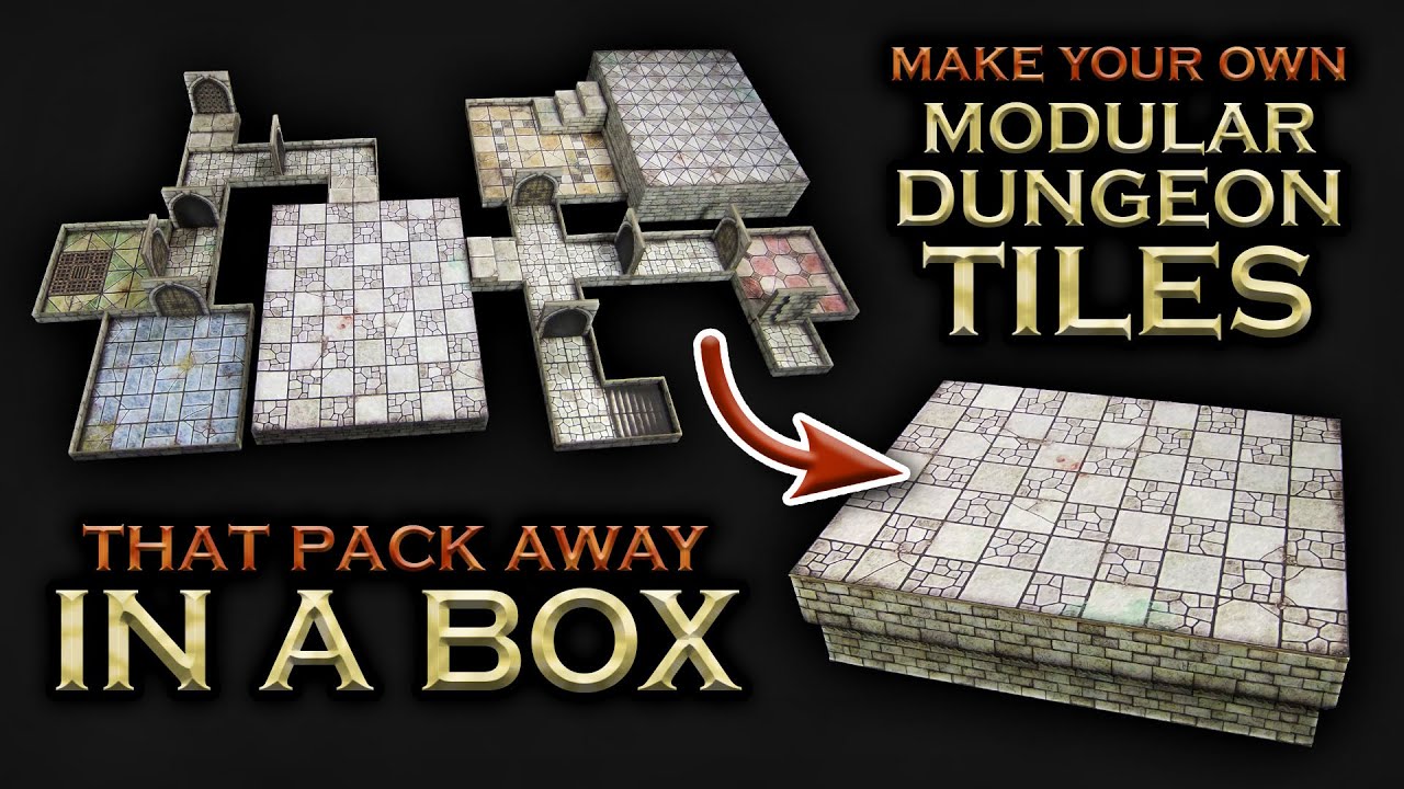 Episode 107: DIY modular dungeon tile set - that packs into a small box!