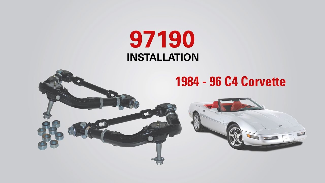 SPC 97190 C4 Corvette Upper Control Arms Install