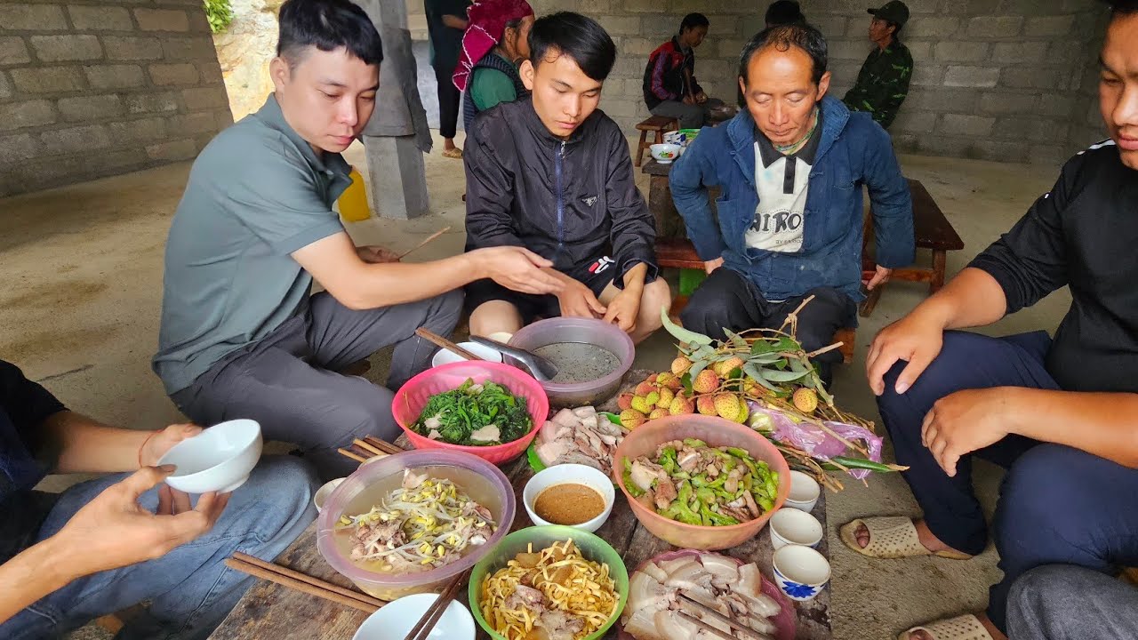 Đại Tiệc cỗ 3 mâm nhà mới Bác Già chị Bảo Khánh giúp 72 triệu đẹp nhất thôn. Nguyễn Tất Thắng