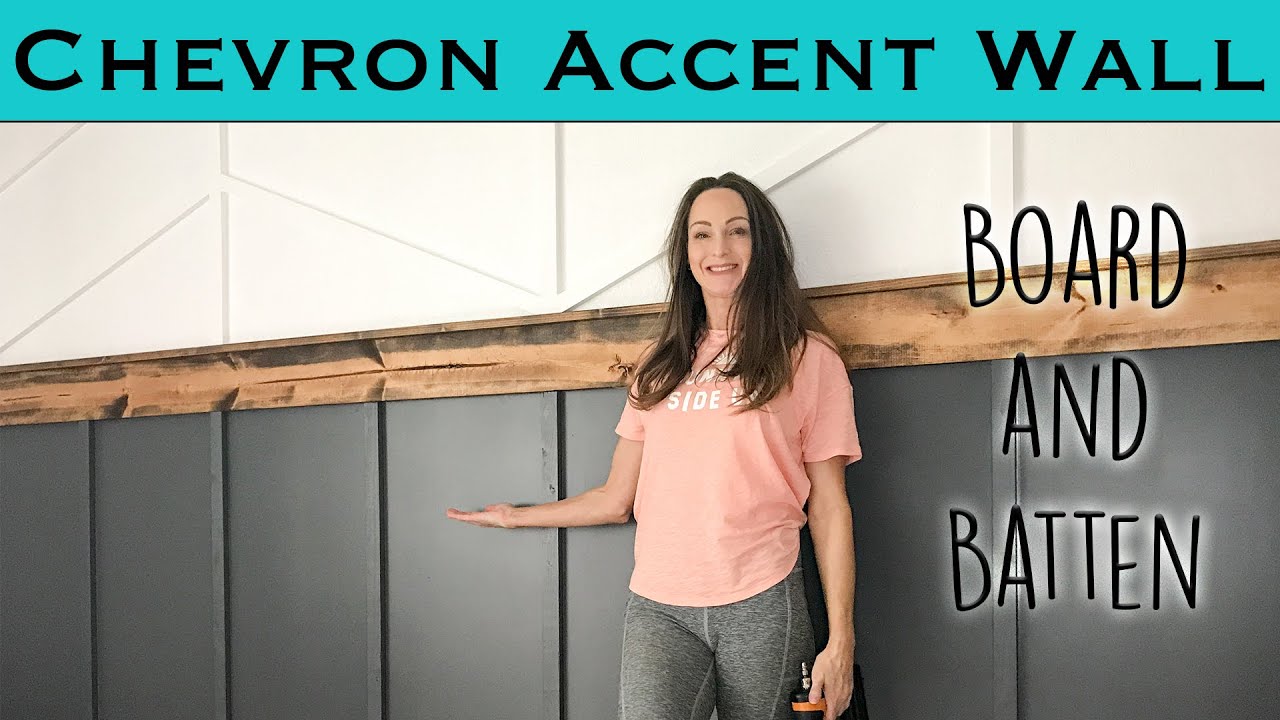 Board and Batten and Chevron Accent Wall