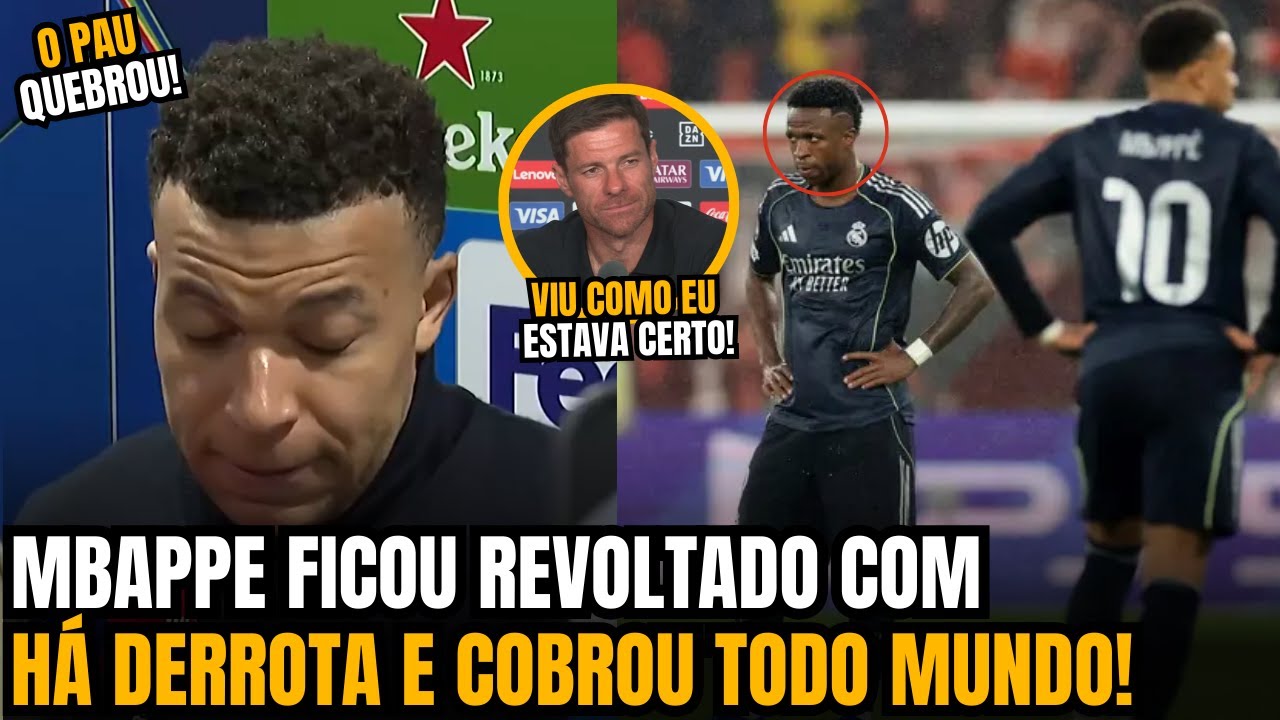 🚨EITA!! MBAPPE METE O LOKO PRA CIMA DE VINI JR E JOGADORES DO REAL MADRID APÓS VEXAME NA CHAMPIONS!!