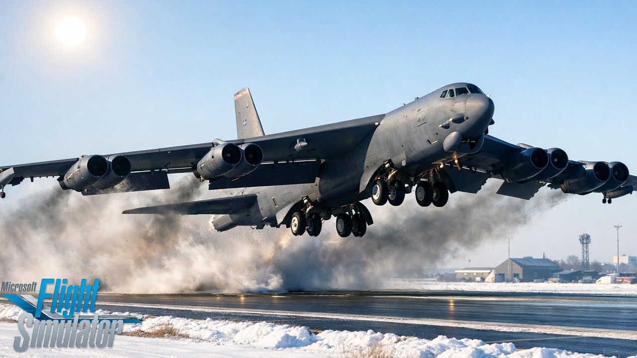 B-52 Takeoff Challenge from a Very Short Runway | MSFS 2020