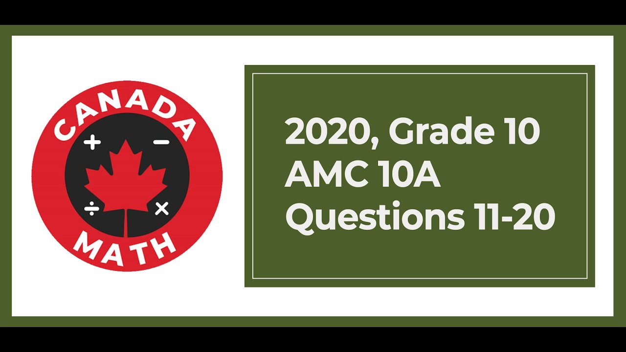 2020, Grade 10, AMC 10A | Questions 11-20