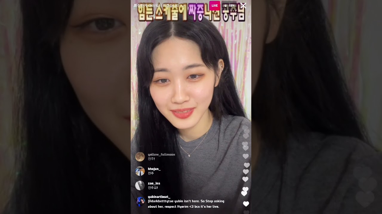 211218 Hyerim IG live (with Hojun)
