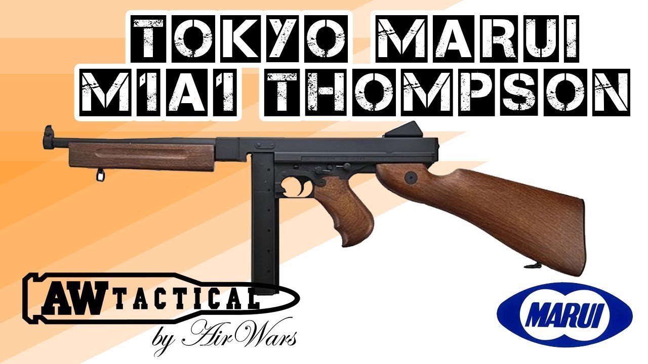 Страйкбольный пистолет пулемет  TOKYO MARUI M1A1 THOMPSON (TM-AEG-Thompson)