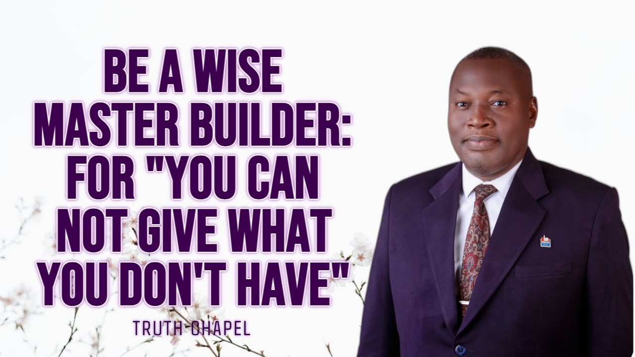 PASTOR DR. MAXELL EXPRESS OKAURU BE A WISE MASTER BUILDER SERMON 1347 PT 2