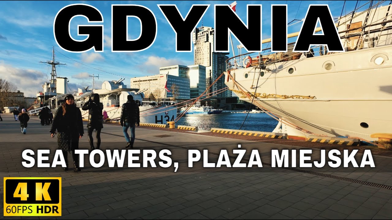 Gdynia Sea Towers. Plaża miejska. Dar Młodzieży.
