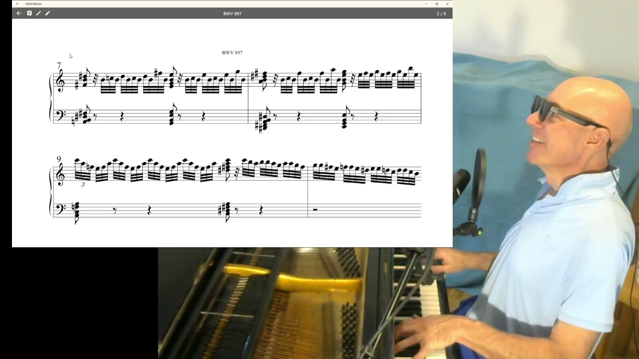 Reading Bach BWV 897, 898 Fourth Time Through