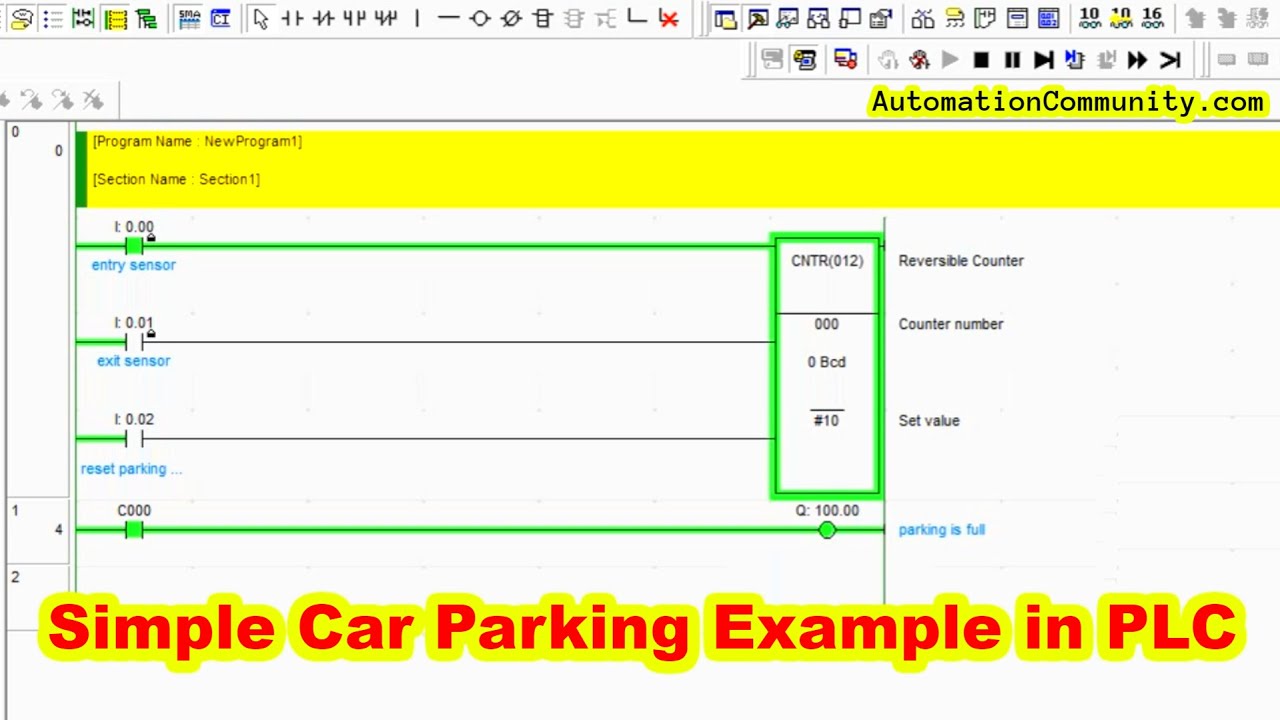 Simple Car Parking Example in PLC - Industrial Automation Course