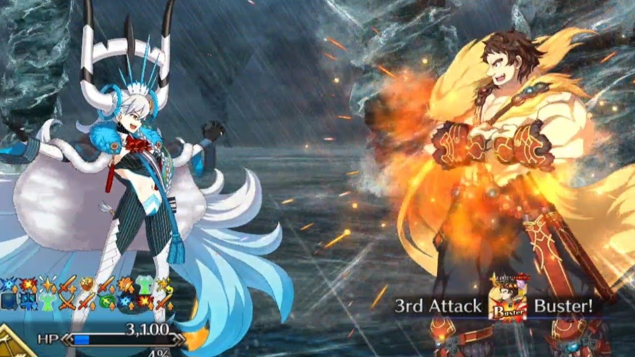 [FGO NA] Full Power Orion Using Aqua Marie As Punching Bag