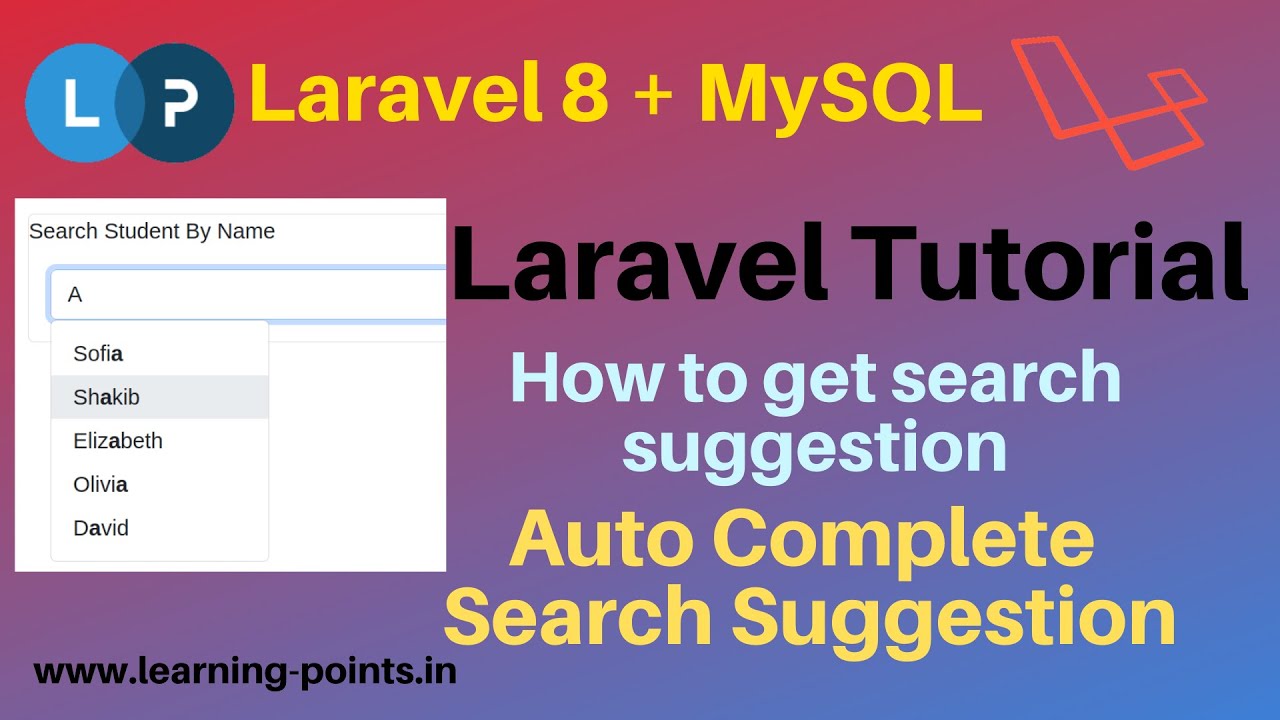 Laravel Autocomplete Search | Typeahead search | Ajax Autocomplete in Laravel | Learning Points