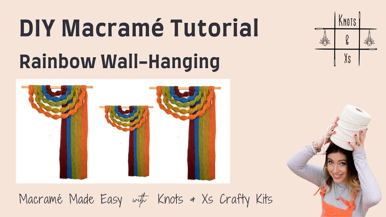 Easy, Beginner-Friendly DIY Macramé Rainbow Tutorial Macramé Wall Hanging