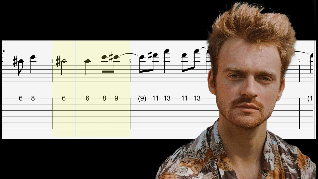 FINNEAS - Break My Heart Again (Guitar Tutorial) Tabs With Sheets