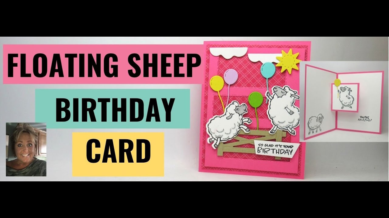 Floating  Pop Up  Sheep  Birthday  Card