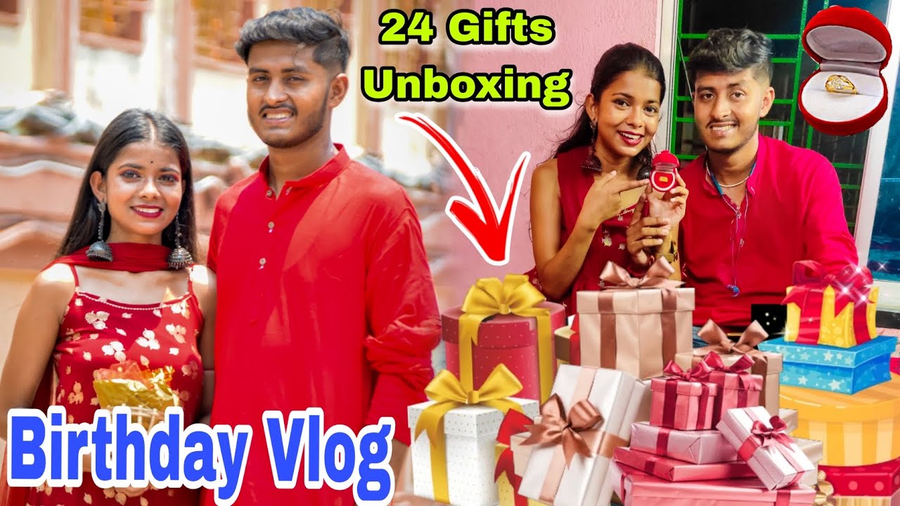 My Boyfriend 24th Birthday Celebration ||  Gold Ring 💍✨|| 24 Birthday GiftUnboxing || Birthday Vlog