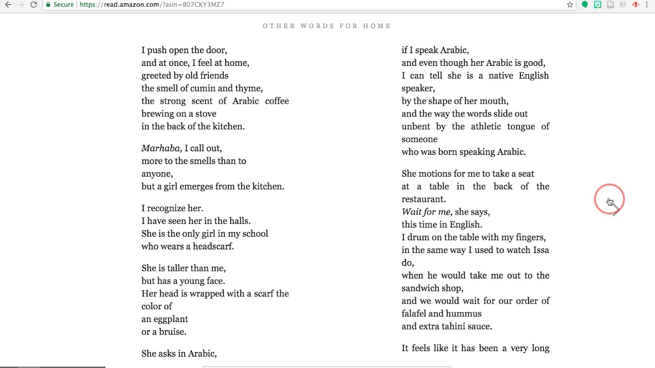 Partnership Summer Reading Series – Other Words for Home, Part 3-E (Week of 7/13/2020)