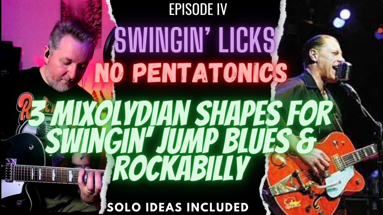 Swingin Licks for Jump Blues/Rockabilly: Mixolydian (No pentatonics)