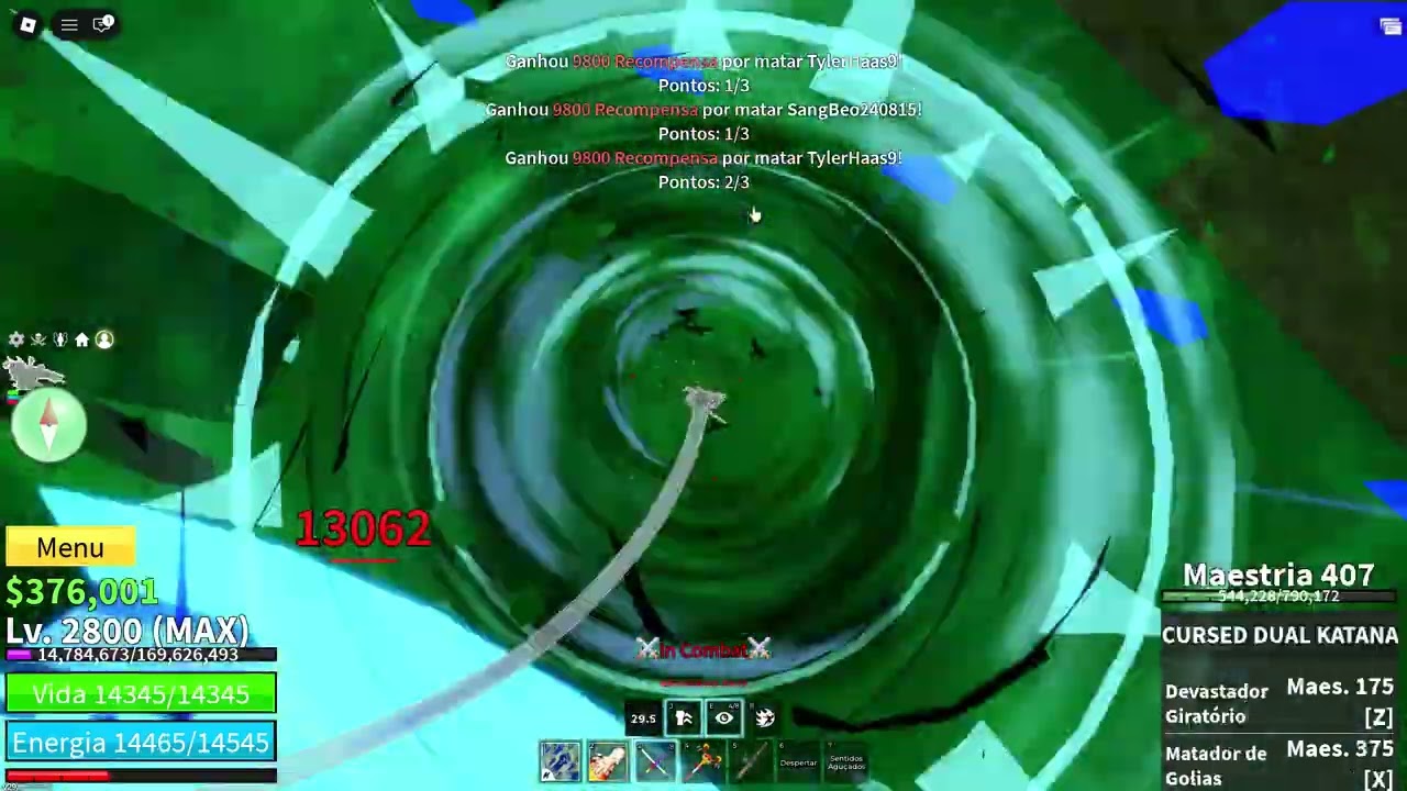 eu tirando pvp pela primera vez em video