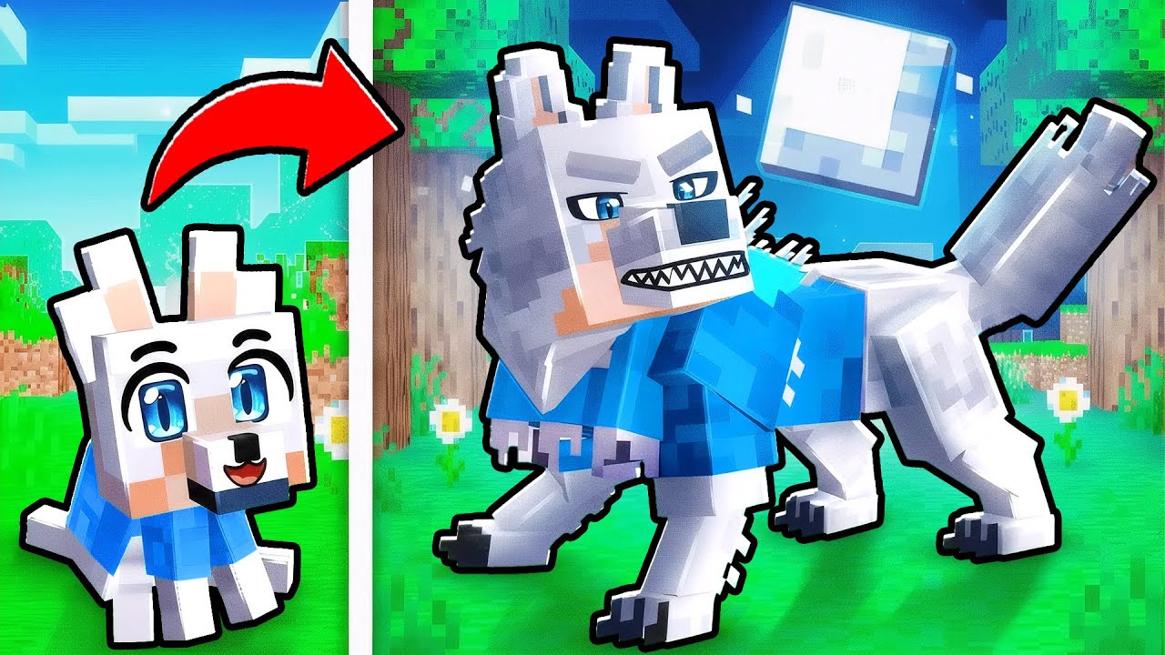 Můj ŽIVOT jako VLK v Minecraftu!