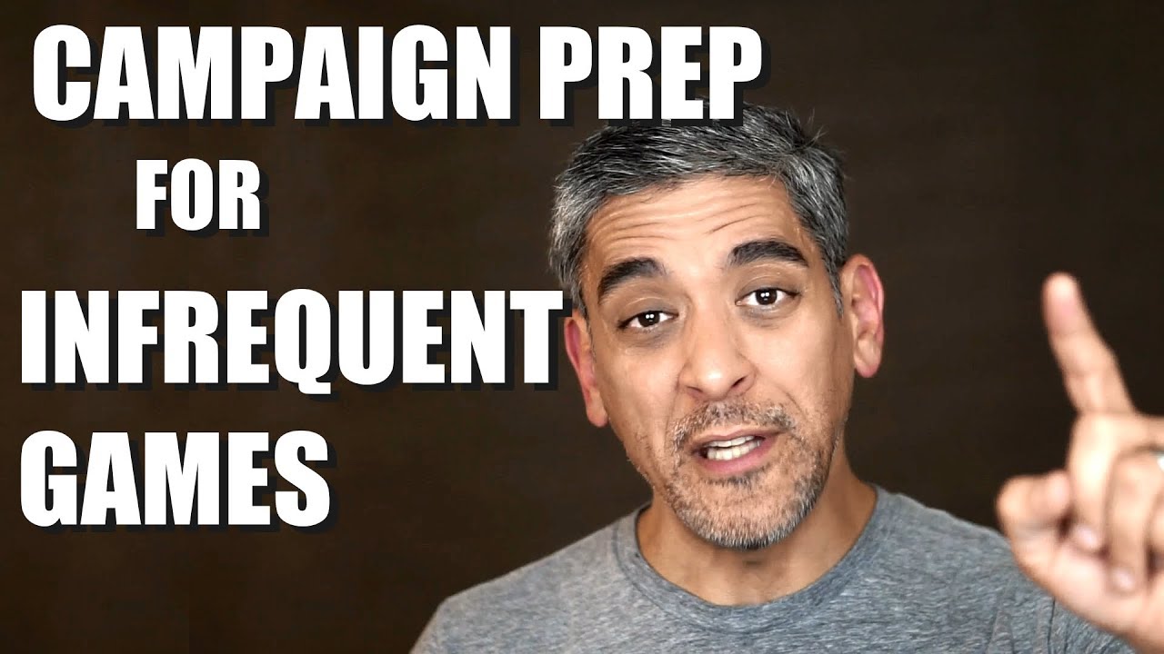 Campaign prep for infrequent game sessions
