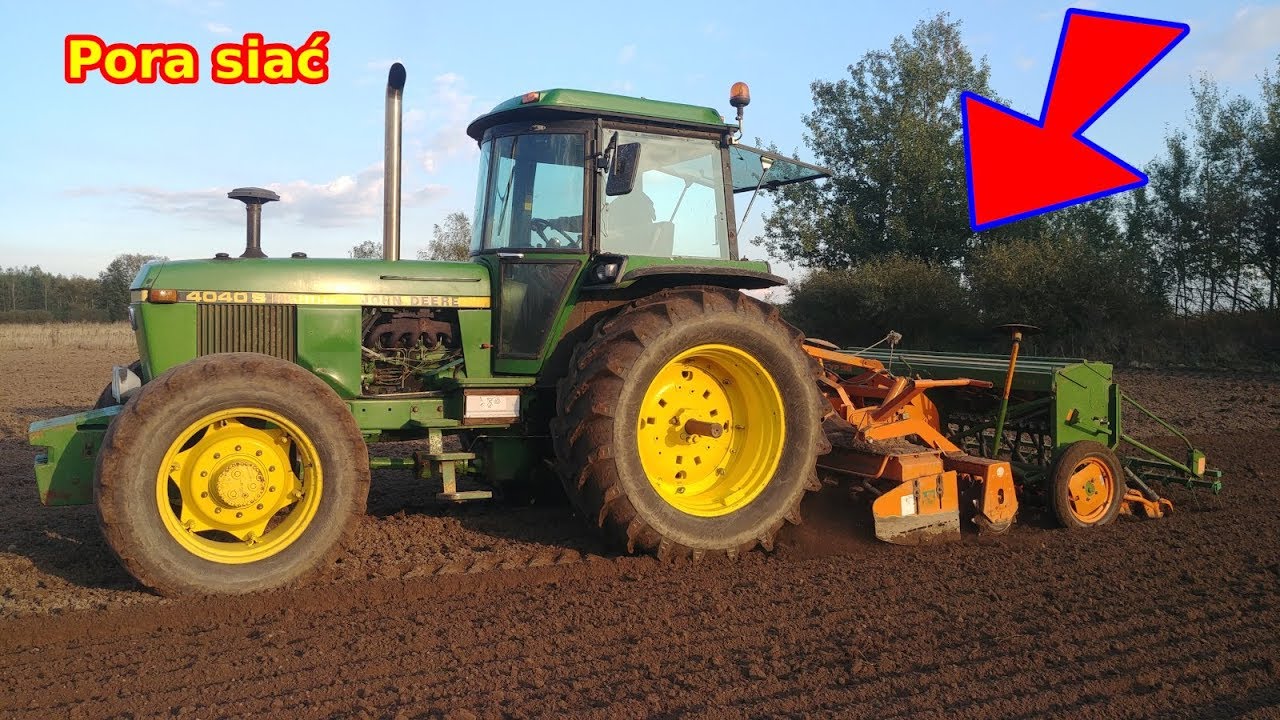 Siew pszenżyta | Osuszanie pola | john deere 4040s