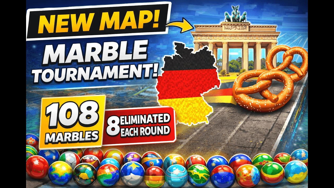 108 Marbles Battle! 🔥 | 8 Eliminated Each Round + NEW Themed Map!