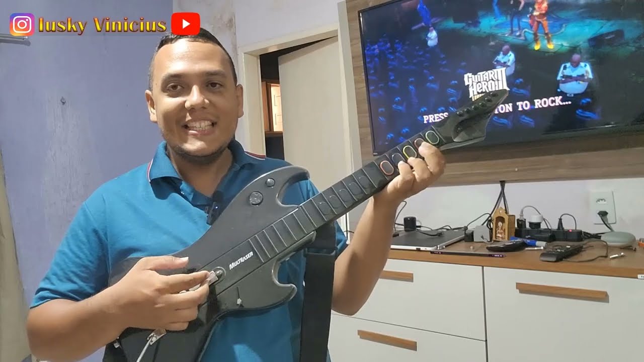 NINTENDO WII - TESTEI A GUITAR CONTROLLER USB A MULTILASER SERÁ QUE FUNCIONA? PARTE 1