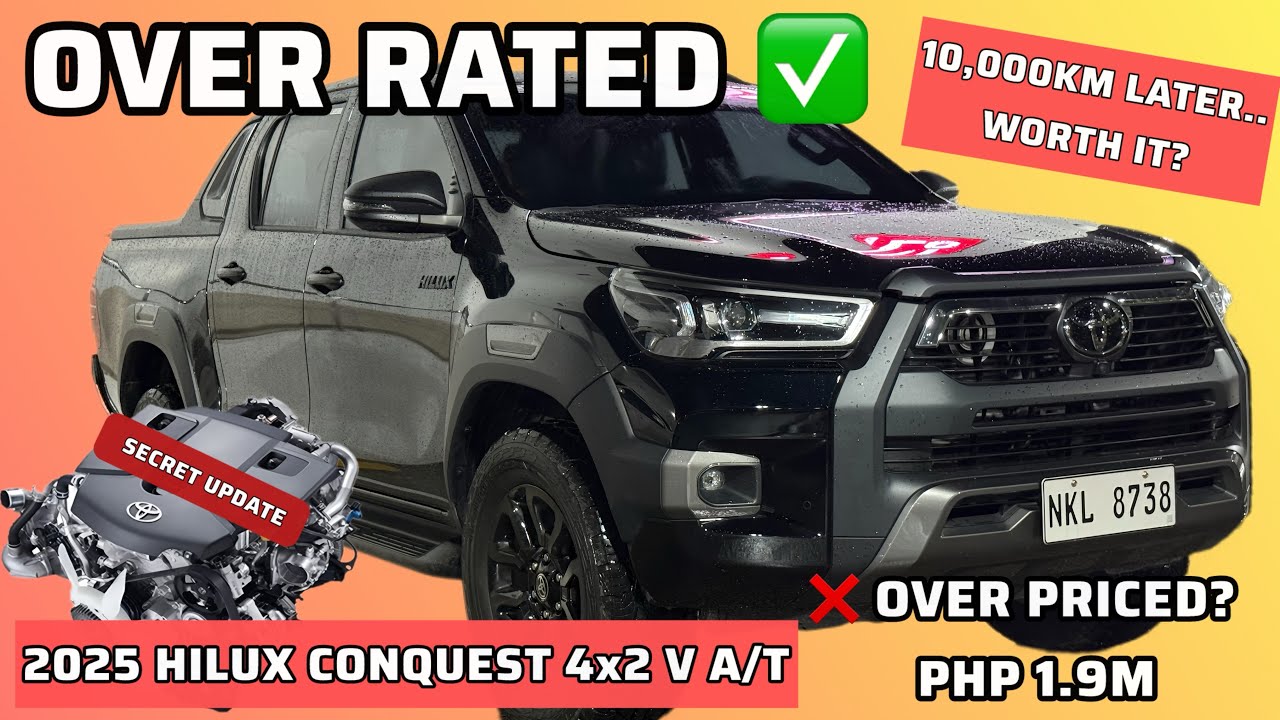 2025 Toyota Hilux Conquest 4x2 A/T 10,000km Ownership Review 