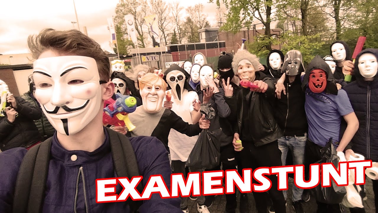 CLV Examenstunt 2016 || HELE SCHOOL NAT, GEEN EXAMENFEEST?!