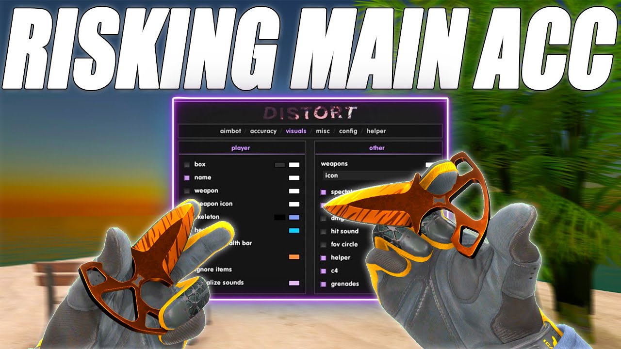 RISKING MAIN ACCOUNT TO USE CHEATS IN CS2 | distort.wtf