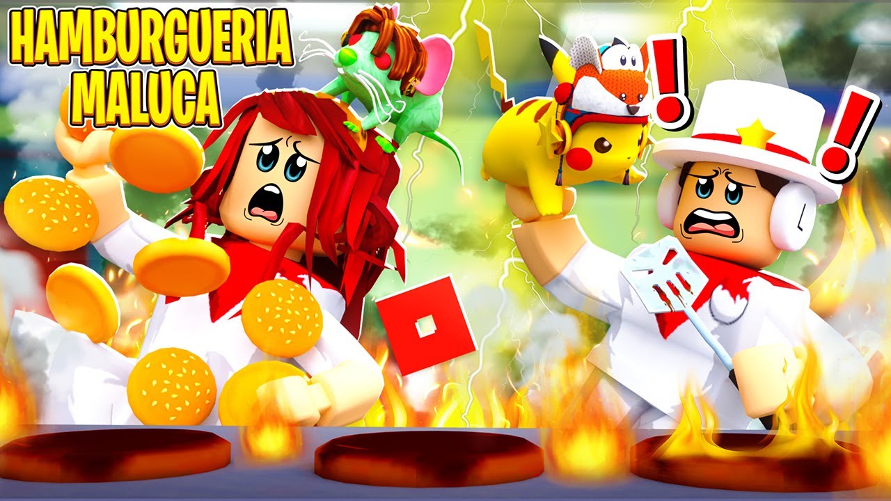 MINHA MÃE QUIS AJUDAR NA HAMBURGUERIA MALUCA,  MAS...😂Cook Burgers ROBLOX