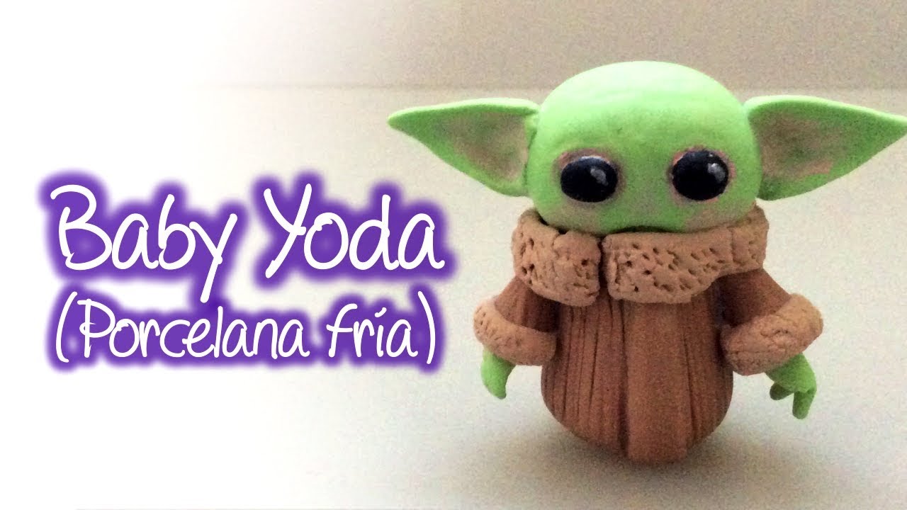 Baby Yoda de porcelana fria, Baby Yoda of cold porcelain