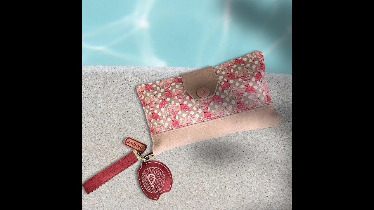 Portuguese cork diaper clutch wristlet
