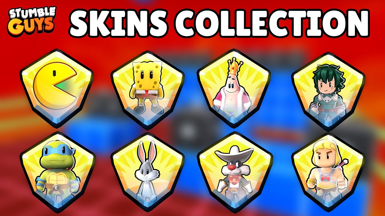 Stumble Guys - All Collab Skins Gameplay Compilation (SpongeBob, TMNT, Looney Tunes and more)