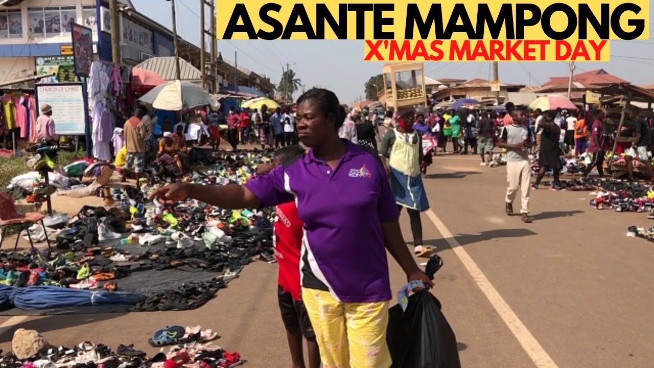Asante Mampong 2021 Christmas Market Day in Ghana.