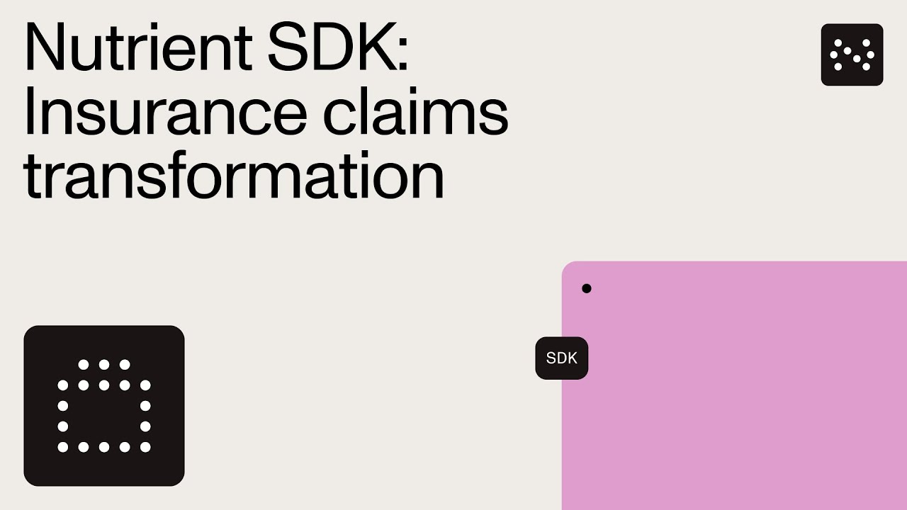 Nutrient SDK: seamless digital autofill for insurance claims forms