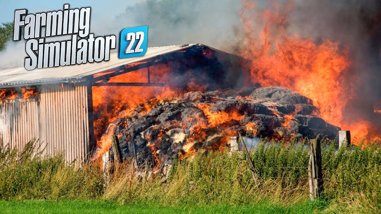 Соломенный чердак загорелся летом из-за высокой температуры | Farming Simulator 22