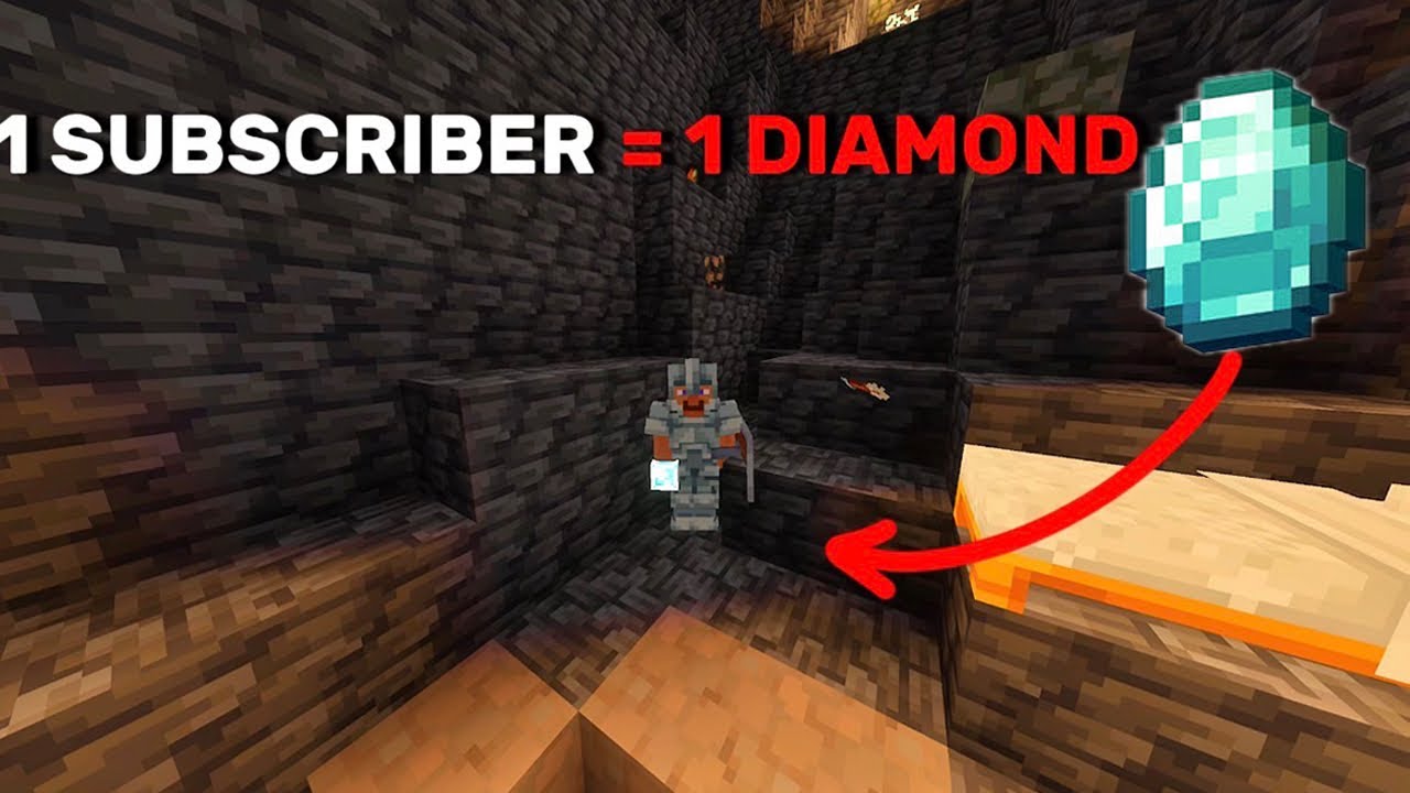EVERY SUBSCRIBER IS 1 DIAMOND I HAVE TO GET - Minecraft #1
