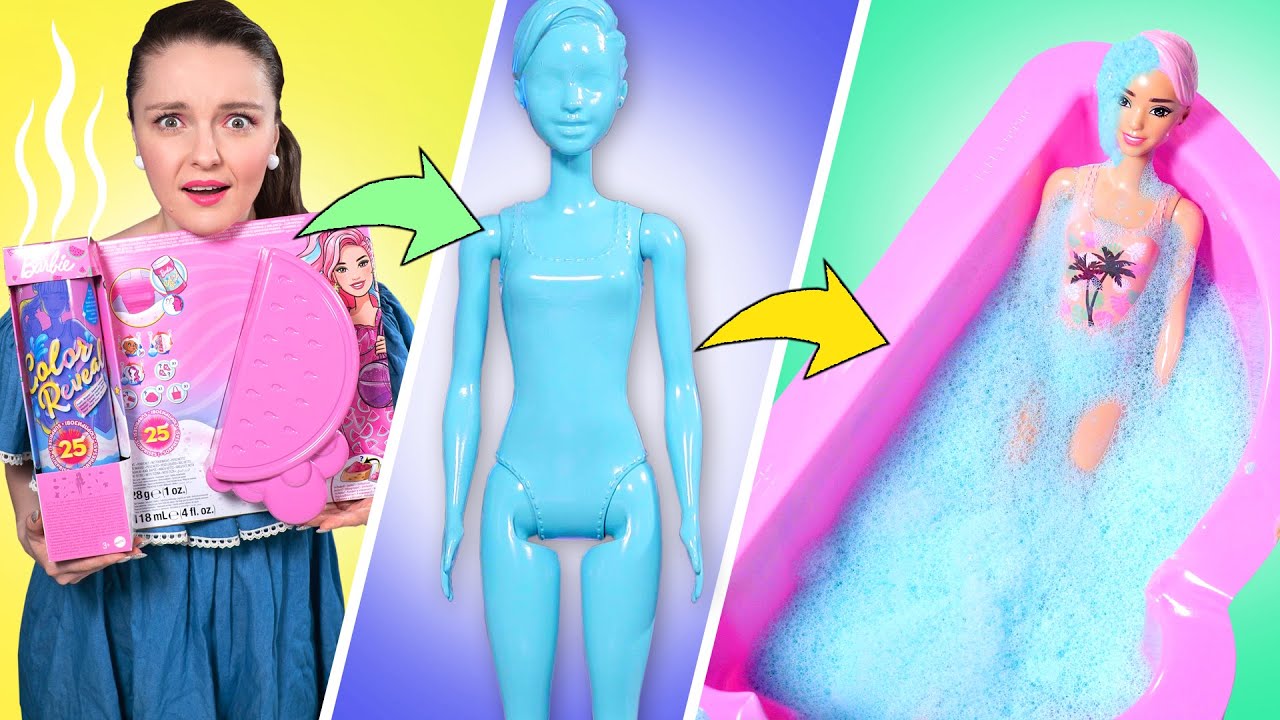 КУКЛА ИЗ МЫЛЬНОЙ ПЕНЫ😱 25 СЮРПРИЗОВ Barbie Color Reveal Foam Watermelon: обзор и распаковка
